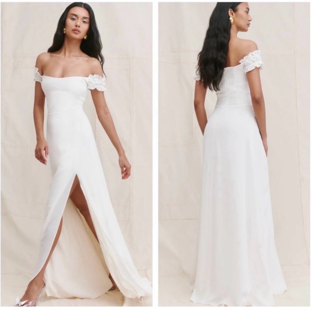 Elegant Off-Shoulder White Dress